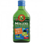 Купить Рыбий жир Меллер Moller omega 3 (Mollers) раствор с фруктовым вкусом Европа флакон 250мл в Новороссийске